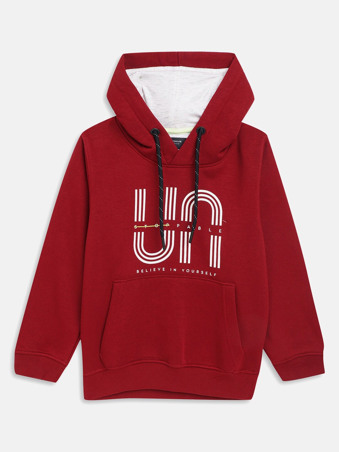 

Octave Boys Printed Hooded Sweatshirt, Maroon