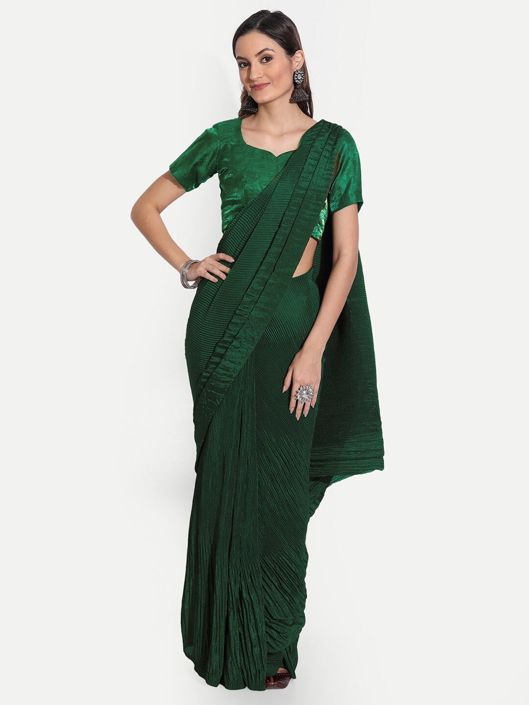 

TORONFRAS Green Art Silk Saree