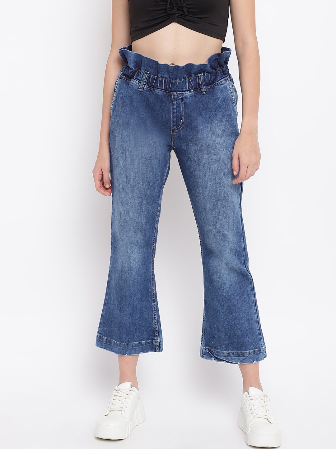 

Belliskey Women Blue Bootcut High-Rise Light Fade Stretchable Jeans