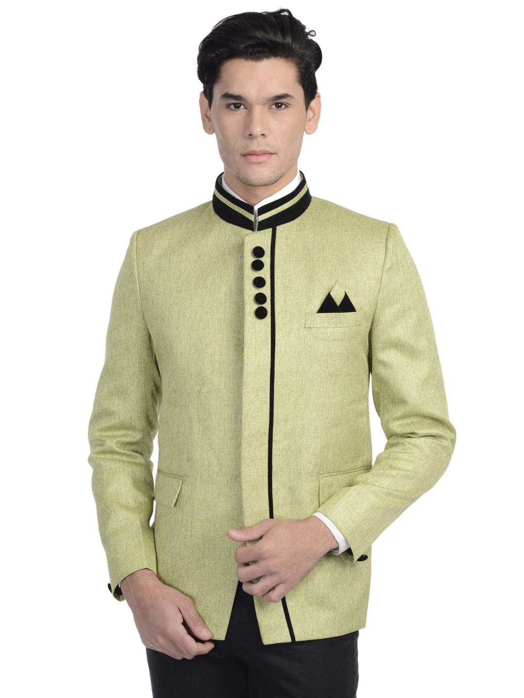

Wintage Green Single-Breasted Partywear Blazer
