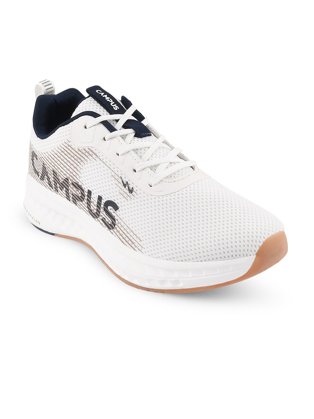 

Campus Men Mesh Running Shoes, Off white