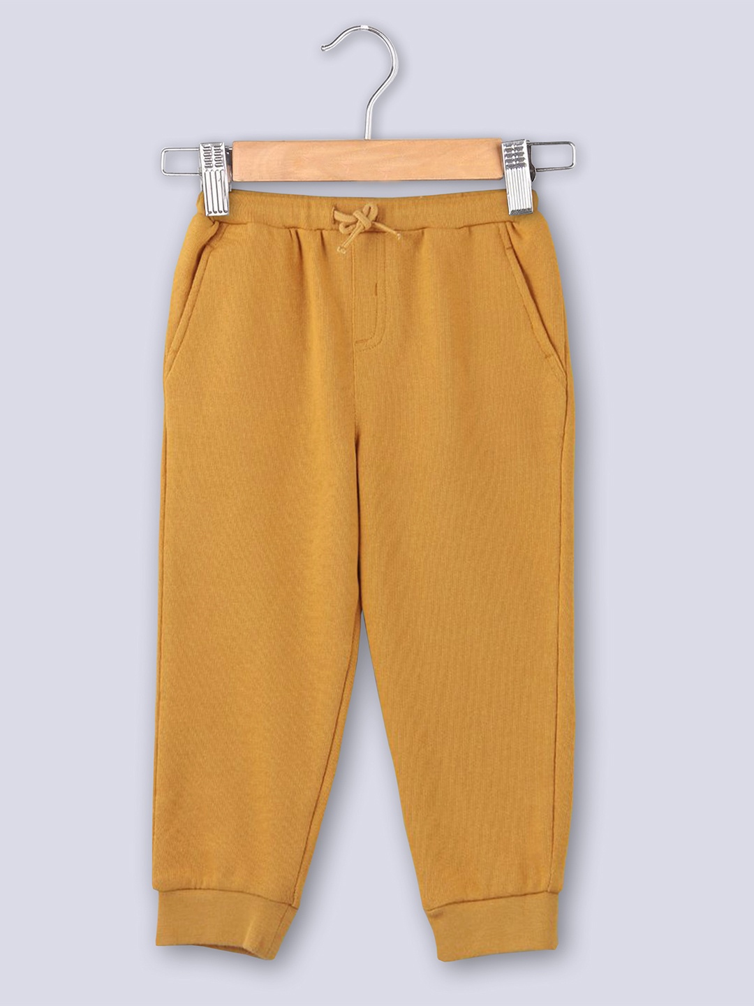 

Beebay Boys Mustard Solid Regular-Fit Drawstring Joggers