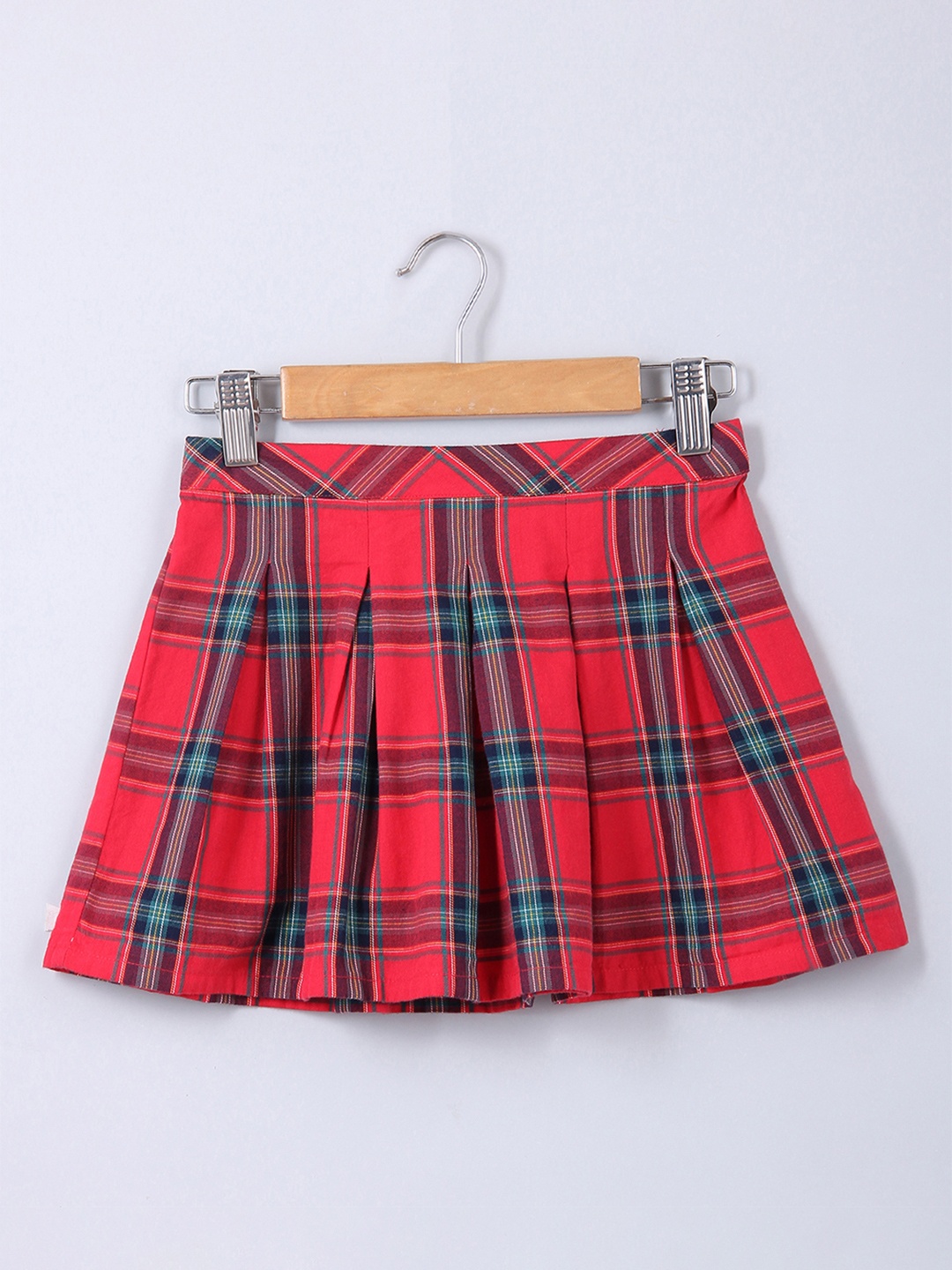 

Beebay Infant Girls Red Checked Pure Cotton Skirt