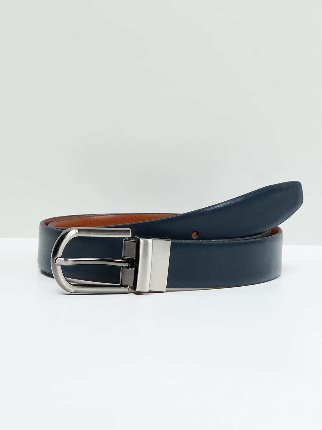 

max Men Tan Leather Formal Belt