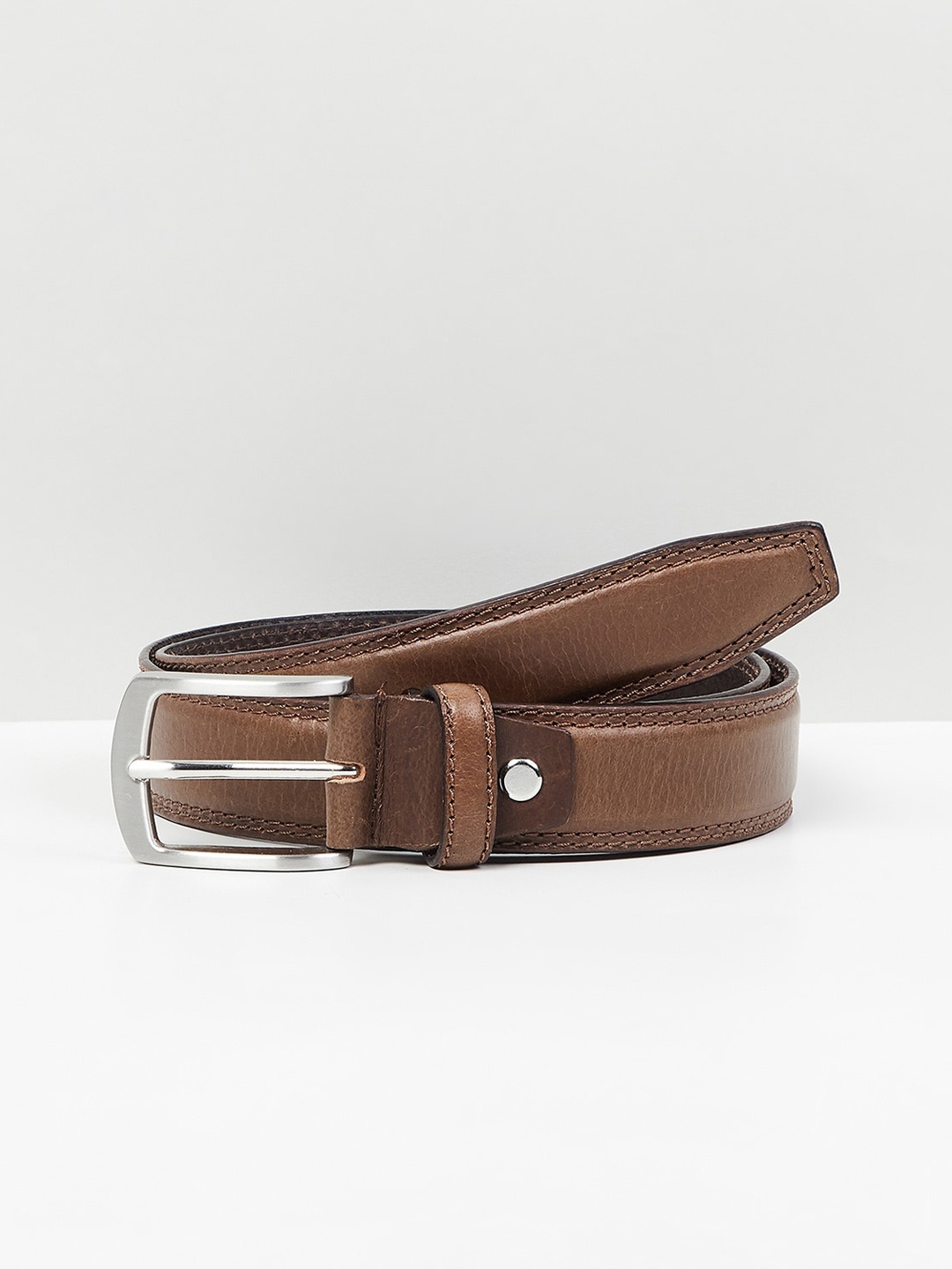 

max Men Leather Formal Belt, Brown