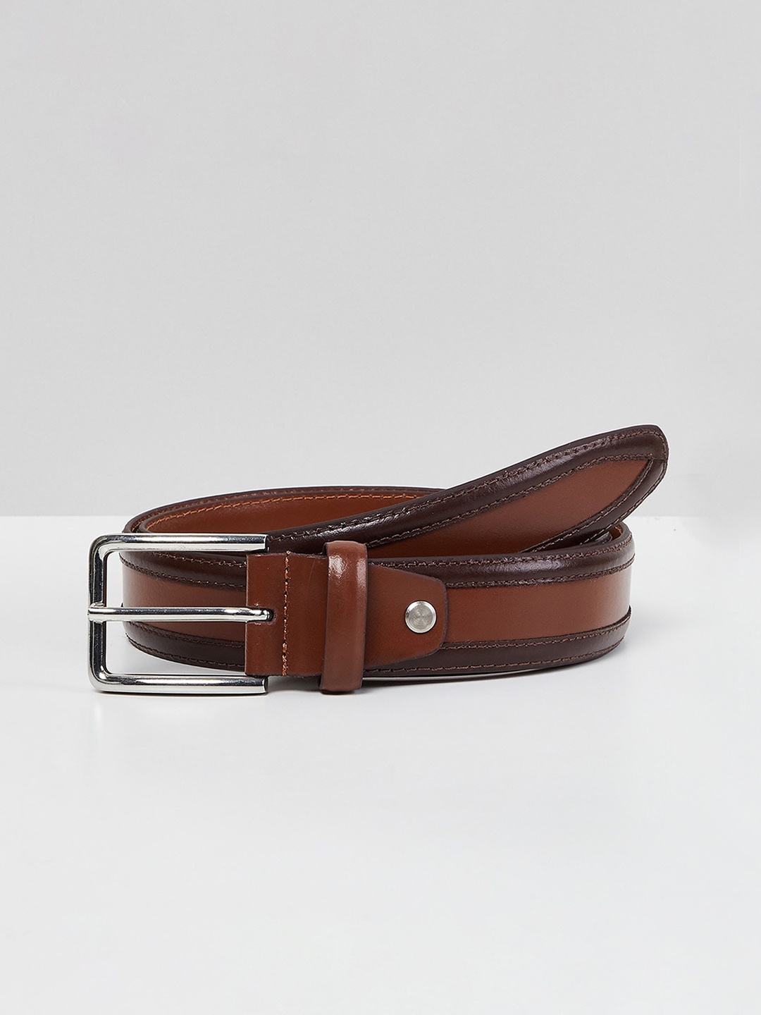 

max Men Leather Belt, Brown