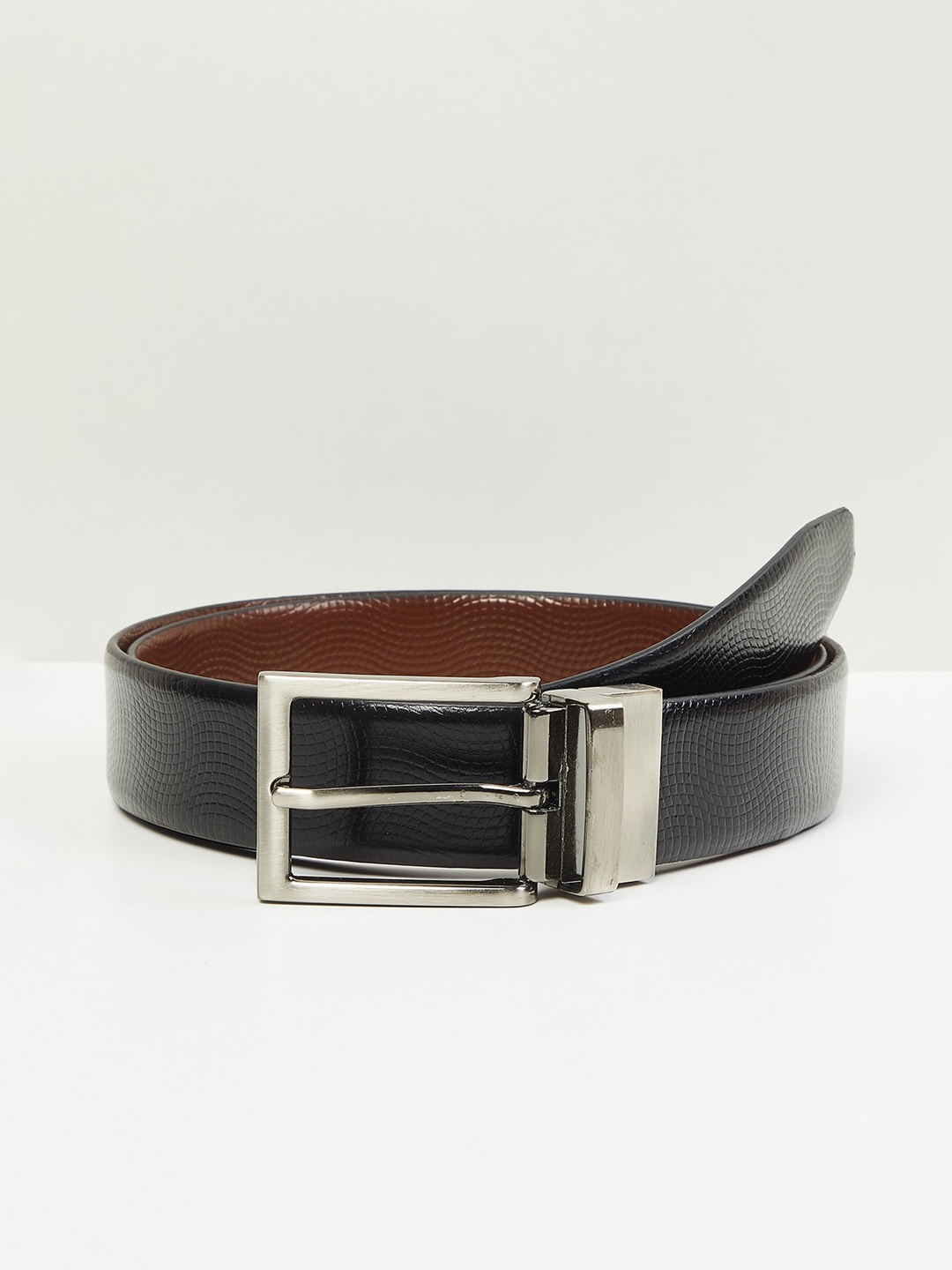 

max Men Leather Formal Belt, Brown