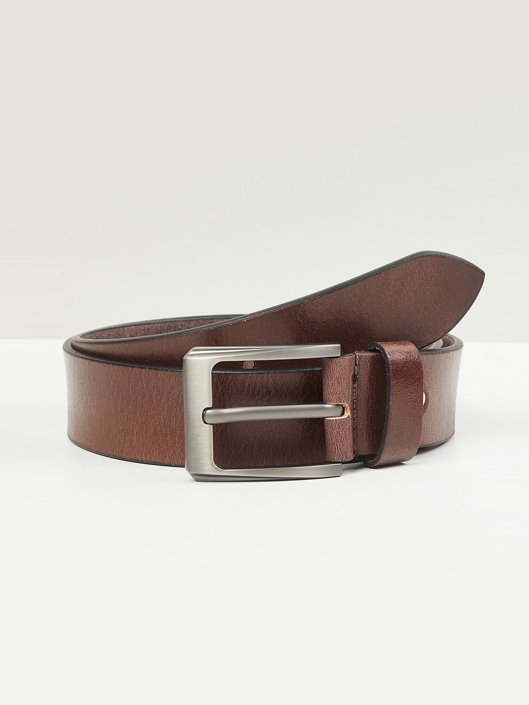 

max Men Leather Formal Belt, Brown