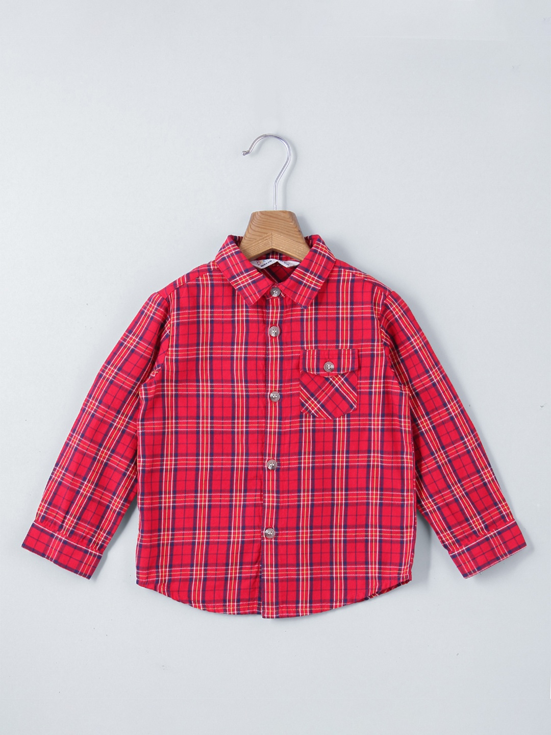 

Beebay Boys Checked Casual Shirt, Red