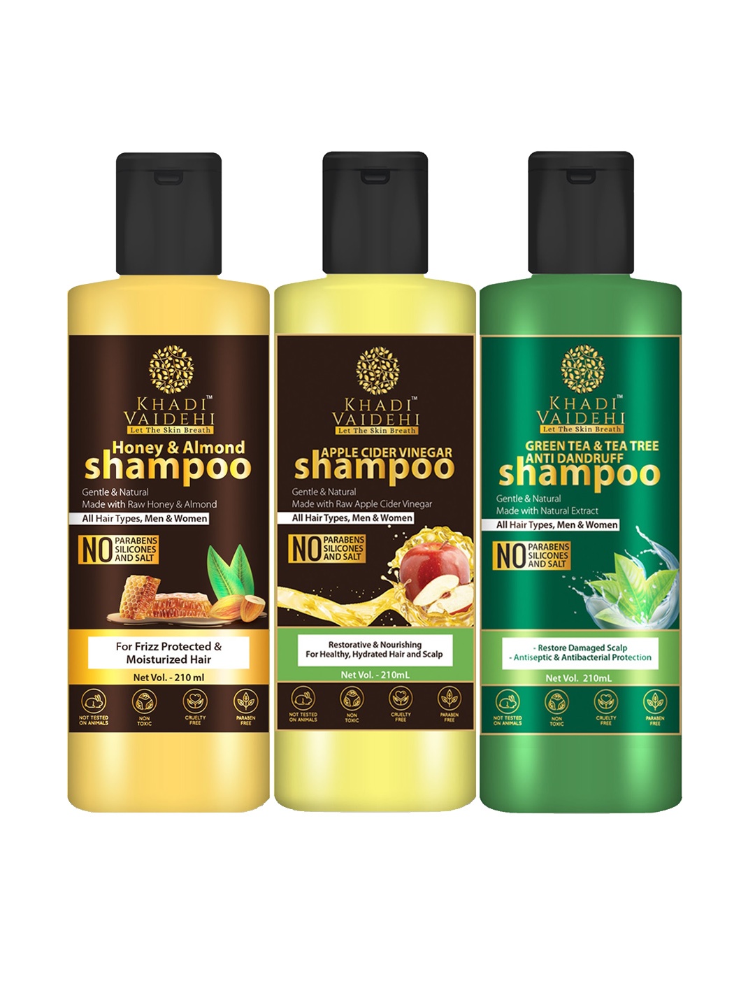 

Khadi Vaidehi Set Of 3 Shampoo, Multi