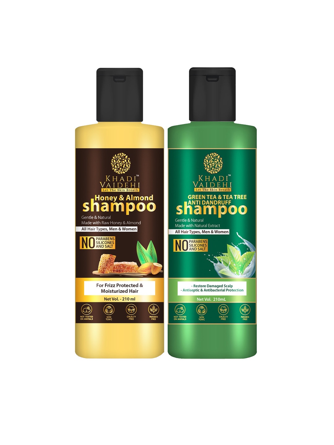 

Khadi Vaidehi Set Of 2 Shampoo 420ml, Multi