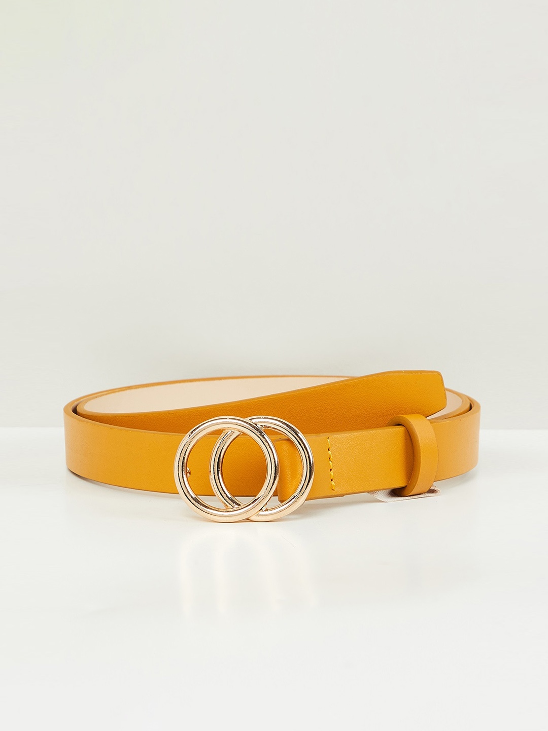 

max Woman Mustard PU Formal Belt