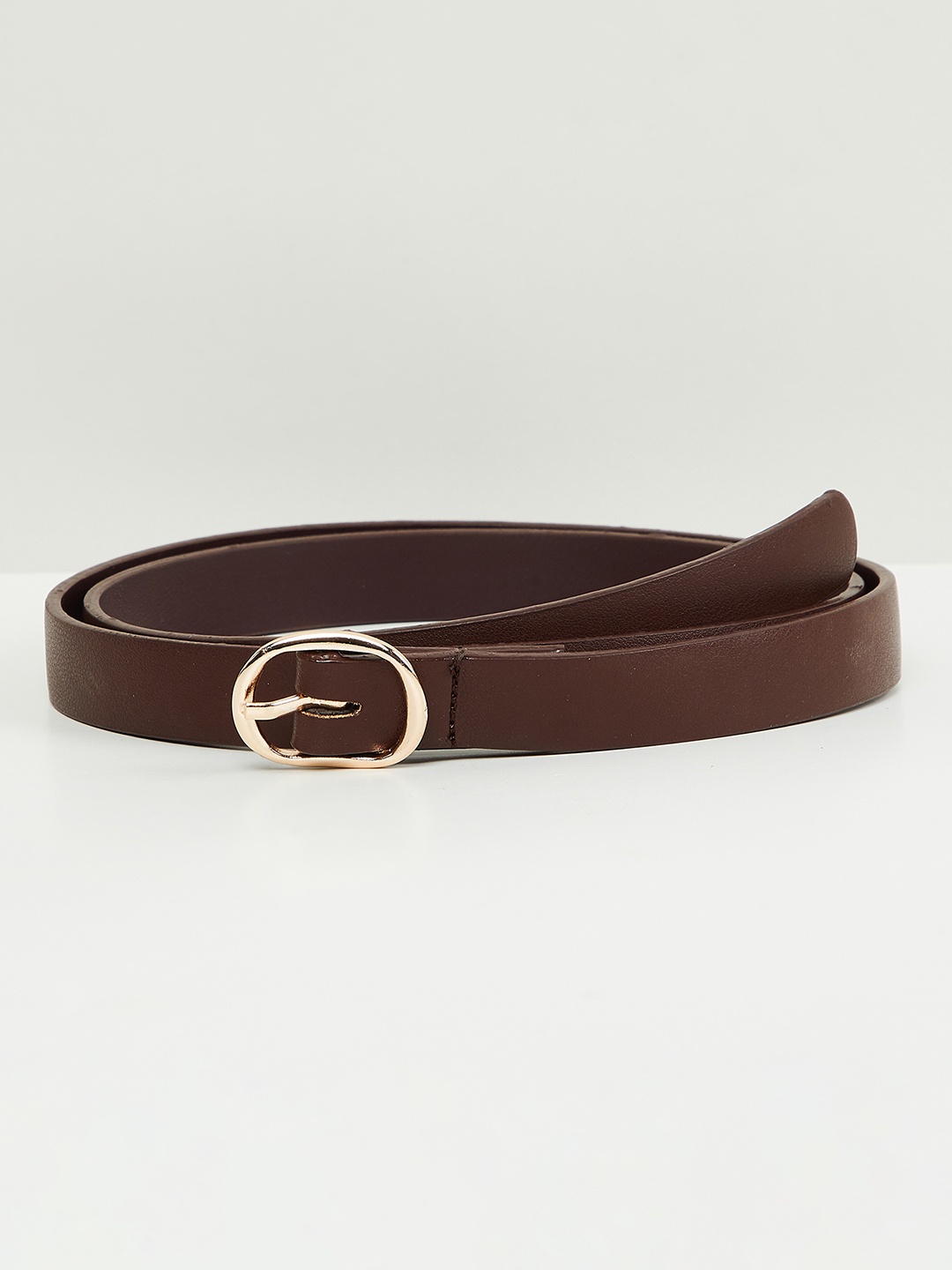 

max Women PU Formal Belt, Brown