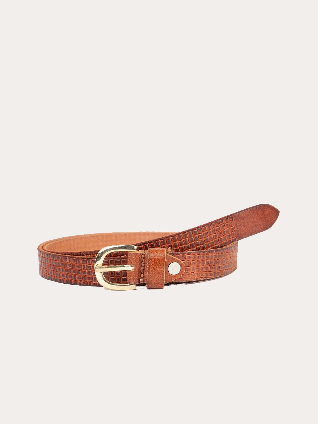 

max Women Textured PU Belt, Tan