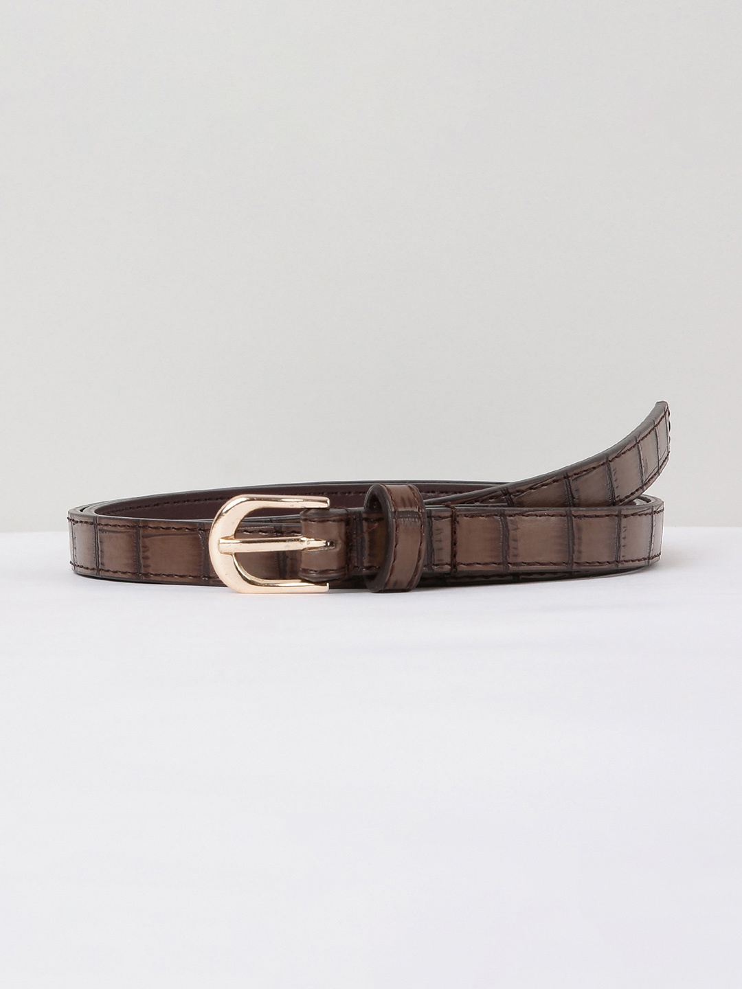 

max Women Textured PU Belt, Brown