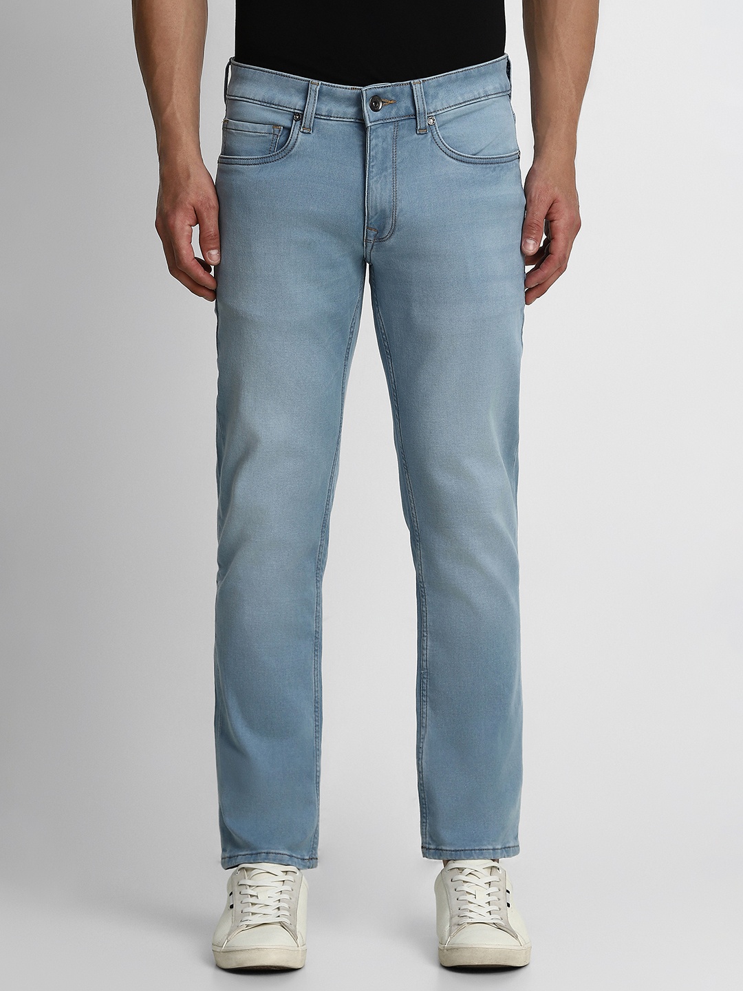 

Louis Philippe Jeans Men Blue Slim Fit Mid-Rise Light Fade Jeans
