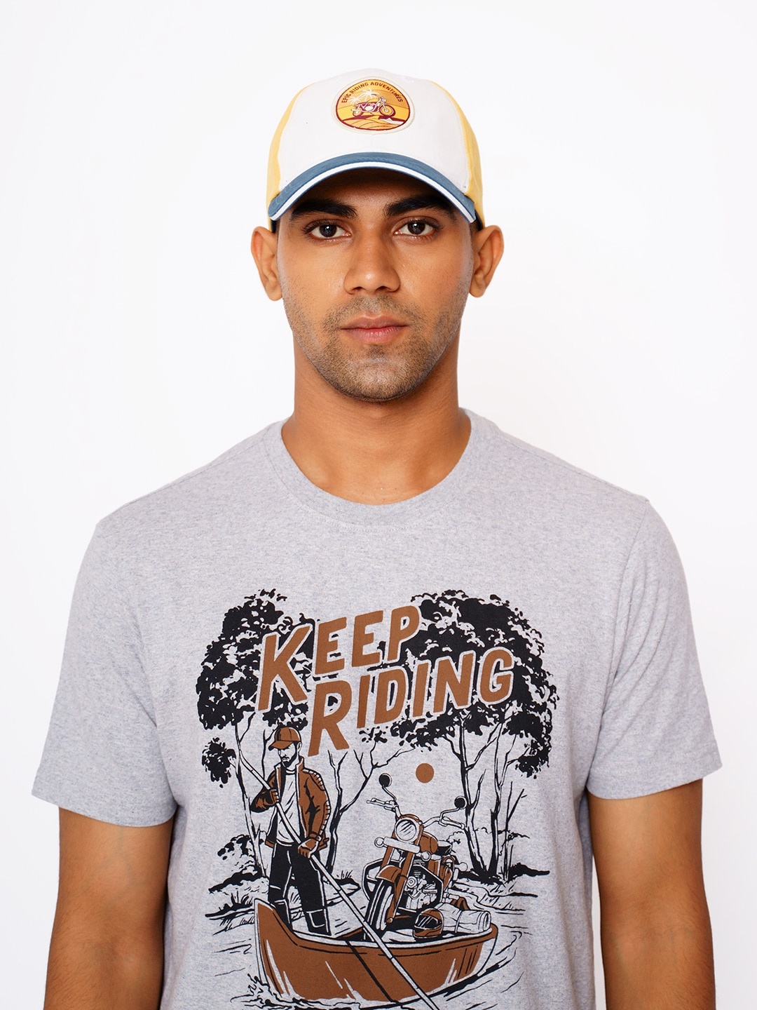 

Royal Enfield Men Colourblocked Baseball Cap, Yellow