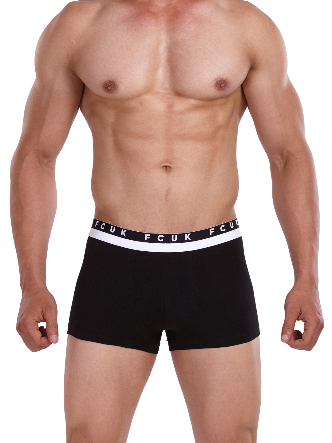 

FCUK Men Black Marquee Trunks CTR03