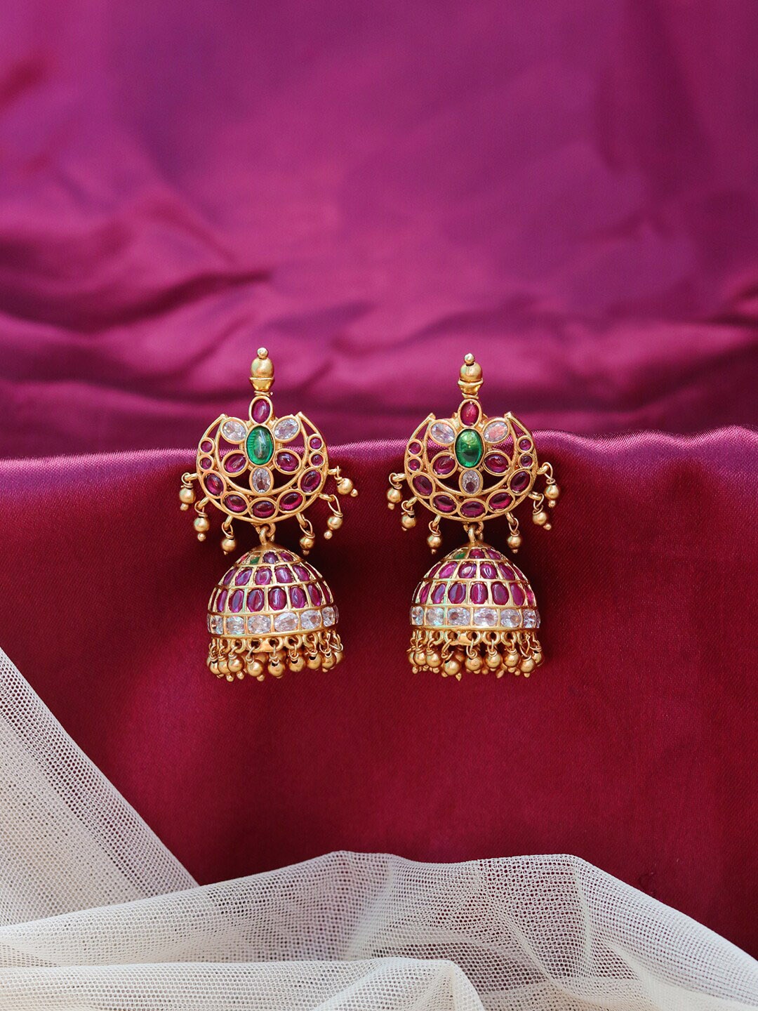 

Ishhaara Women Gold-Toned Classic Jhumkas Earrings