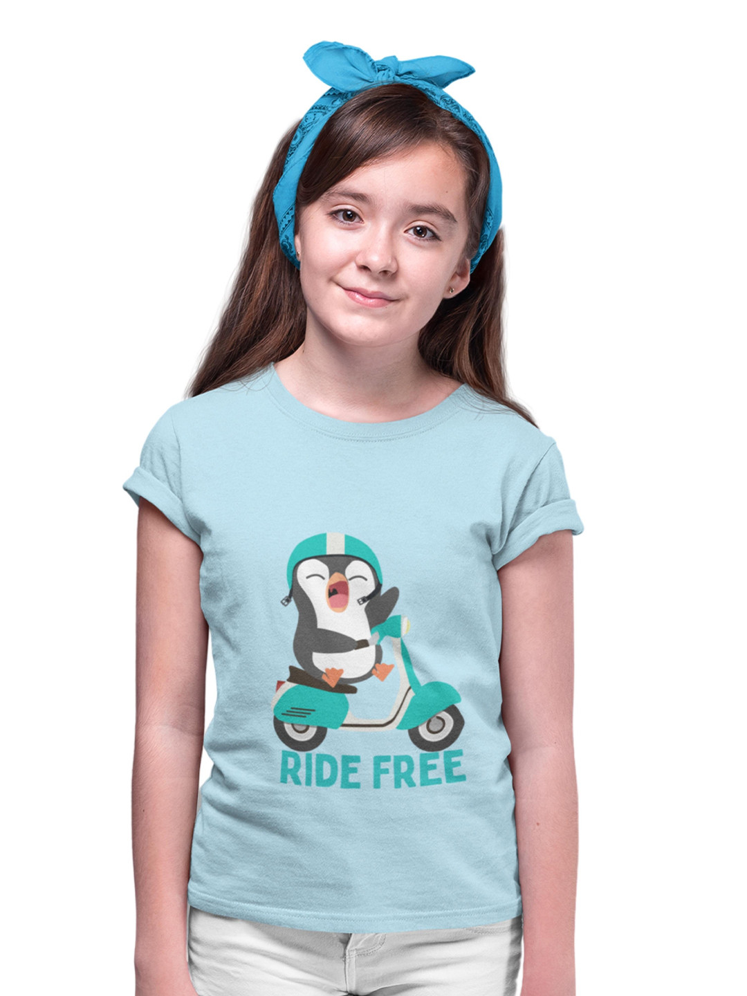 

MA Baby Kids Turquoise Blue Graphic Printed Pure Cotton Bio Finish T-shirt