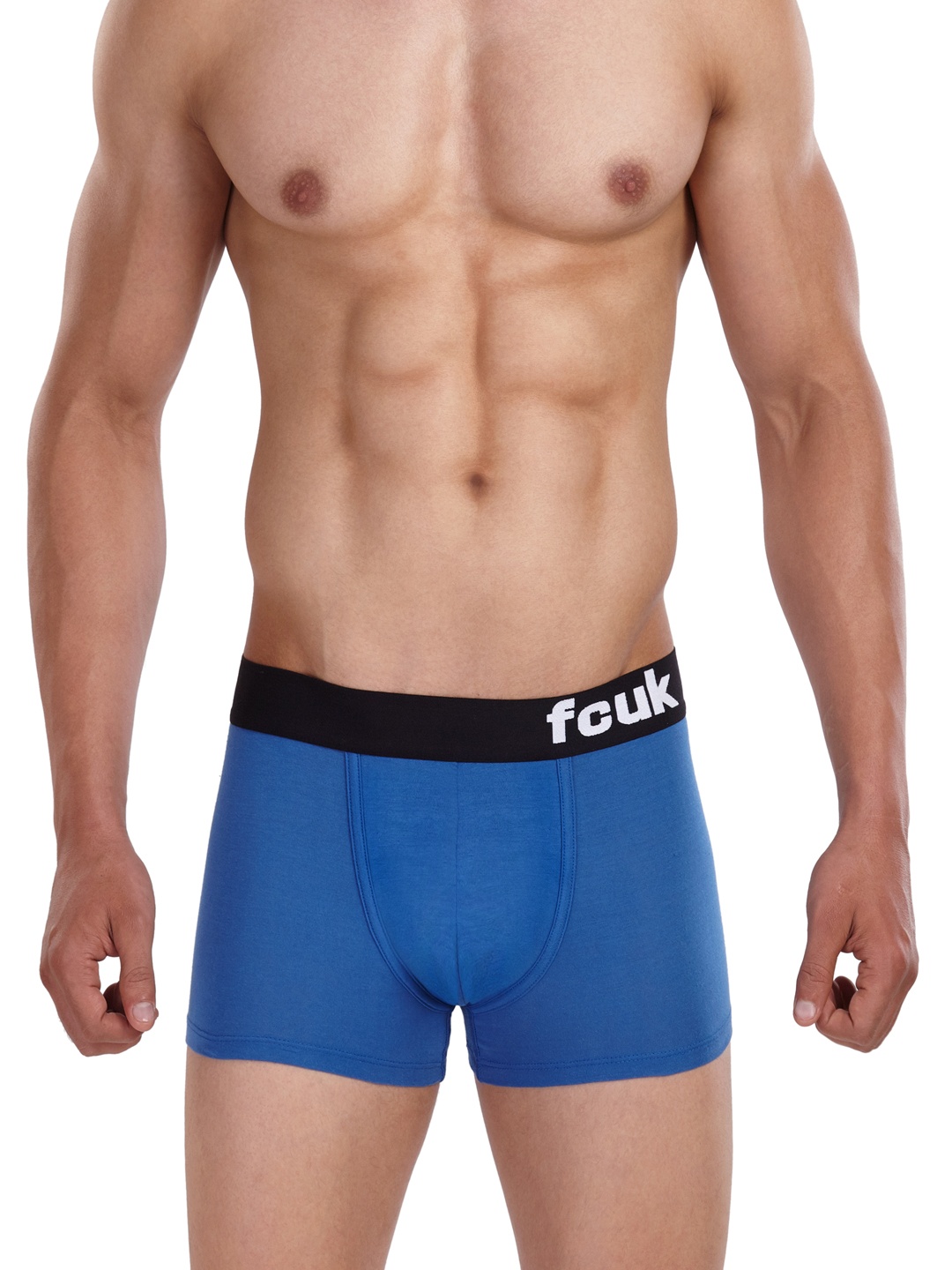 

FCUK Men Blue Solid Trunks CTR11