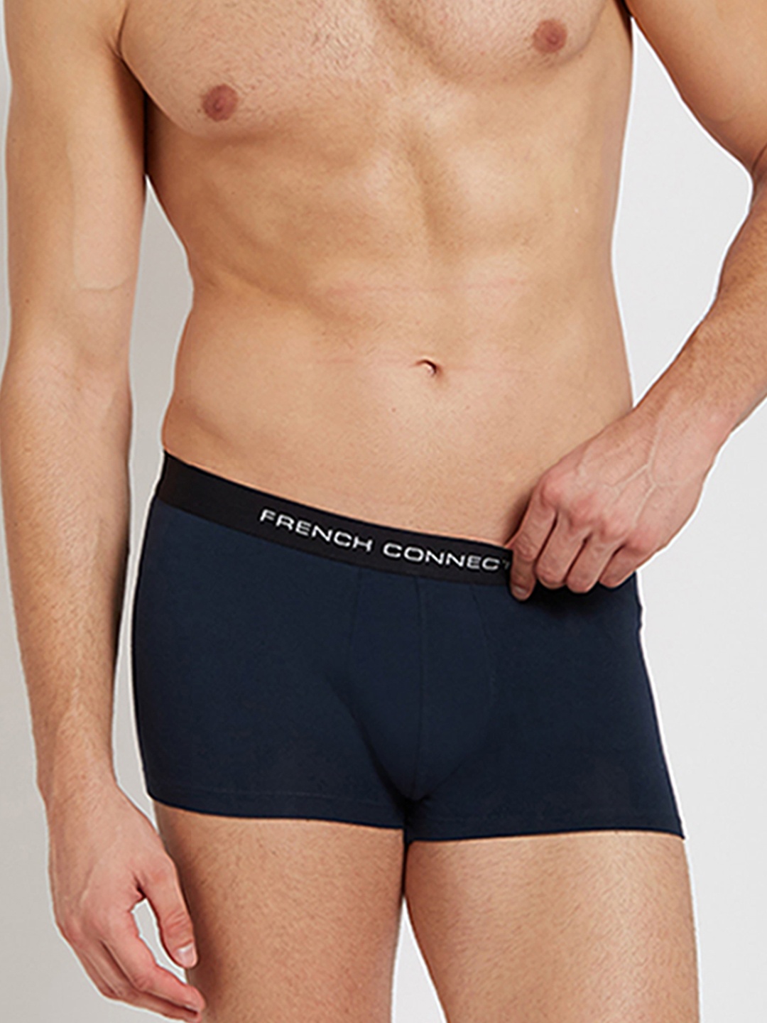 

FCUK Men Navy Blue Mode Mid-Rise Trunks FCTR01