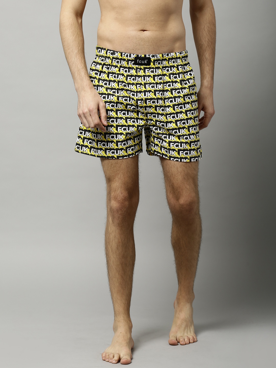 

FCUK Yellow Printed Boxers M3AAB