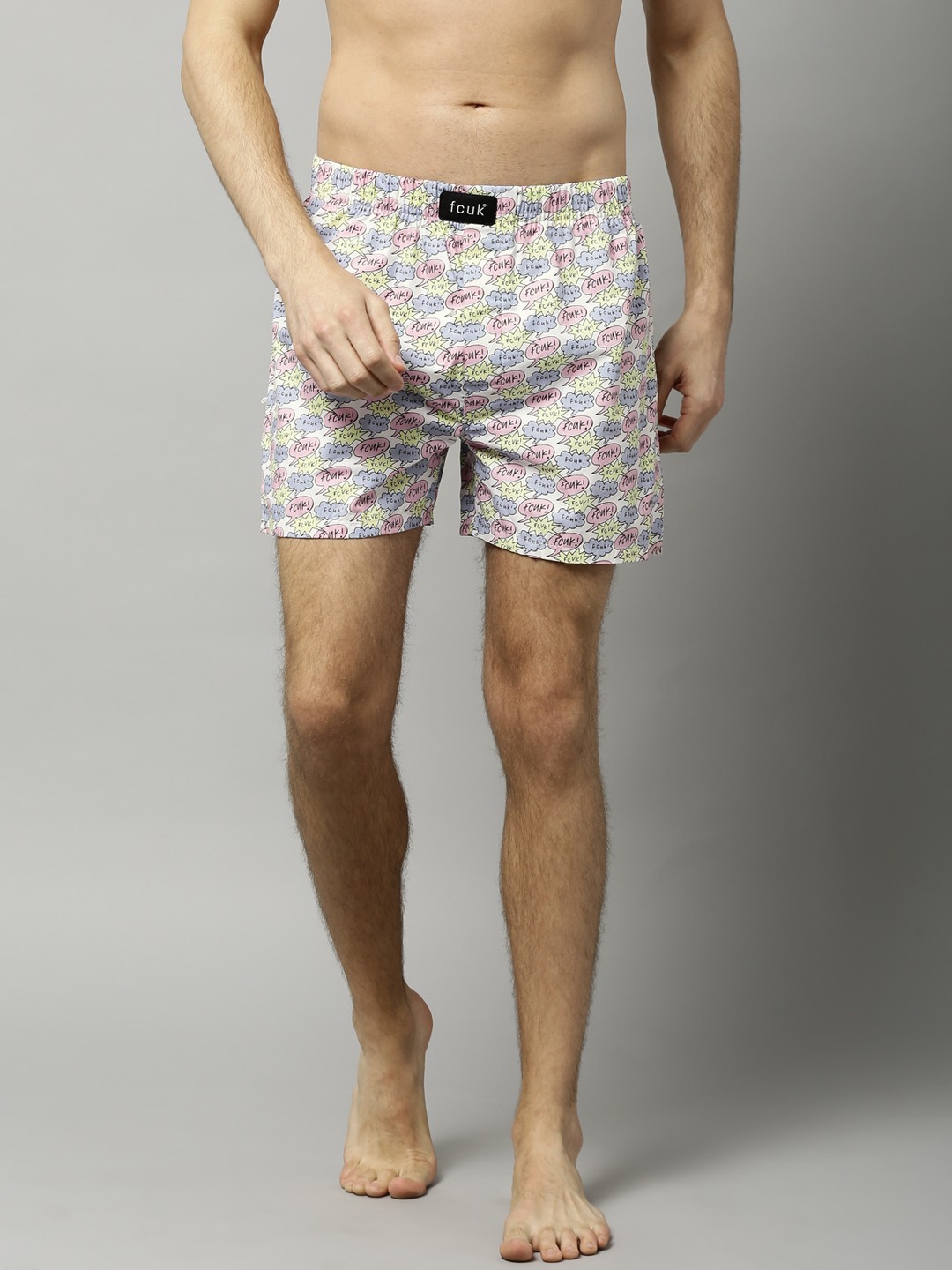 

FCUK White Printed Boxers M3AAE