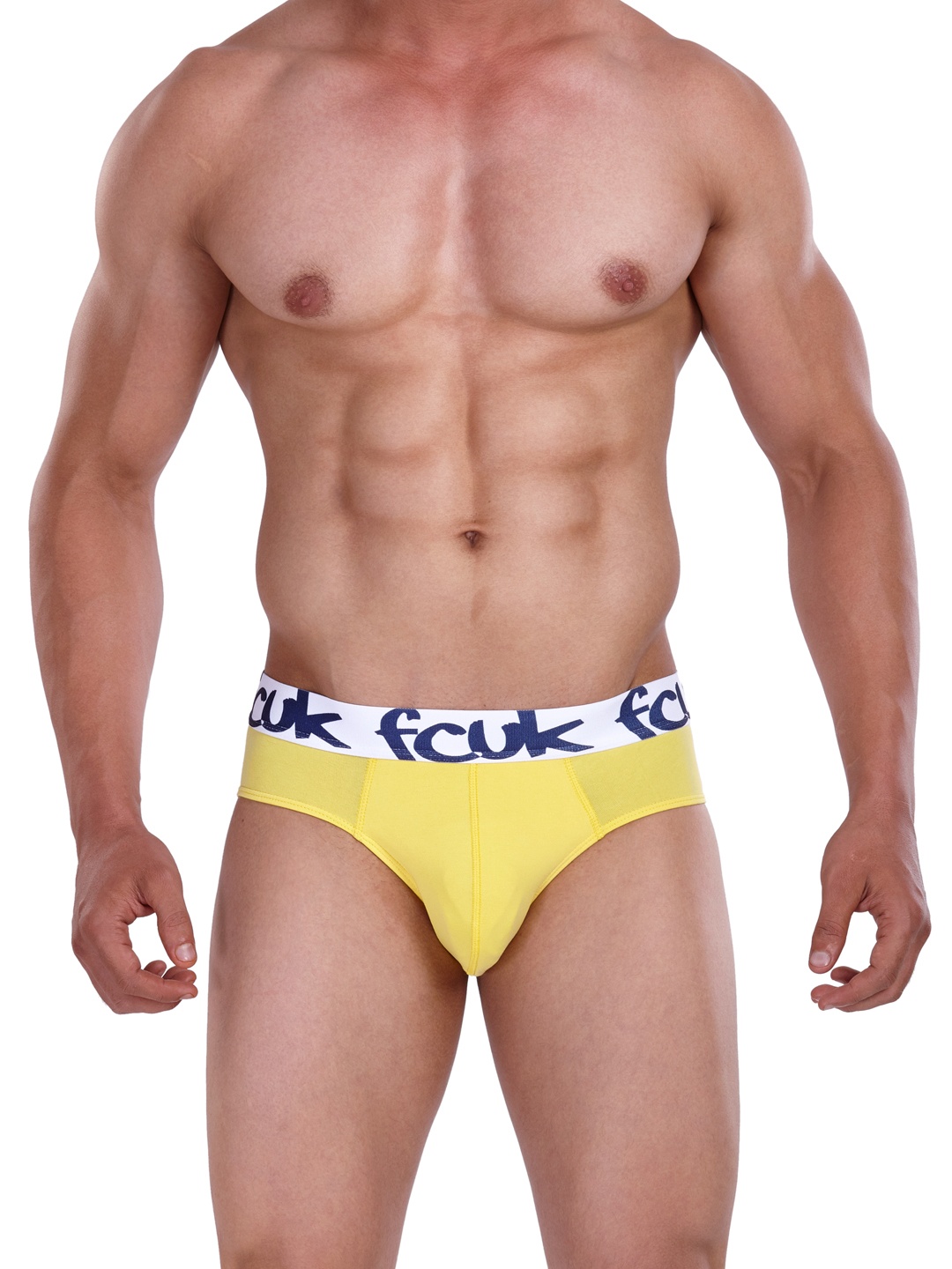 

FCUK Men Yellow Solid Briefs CBR08