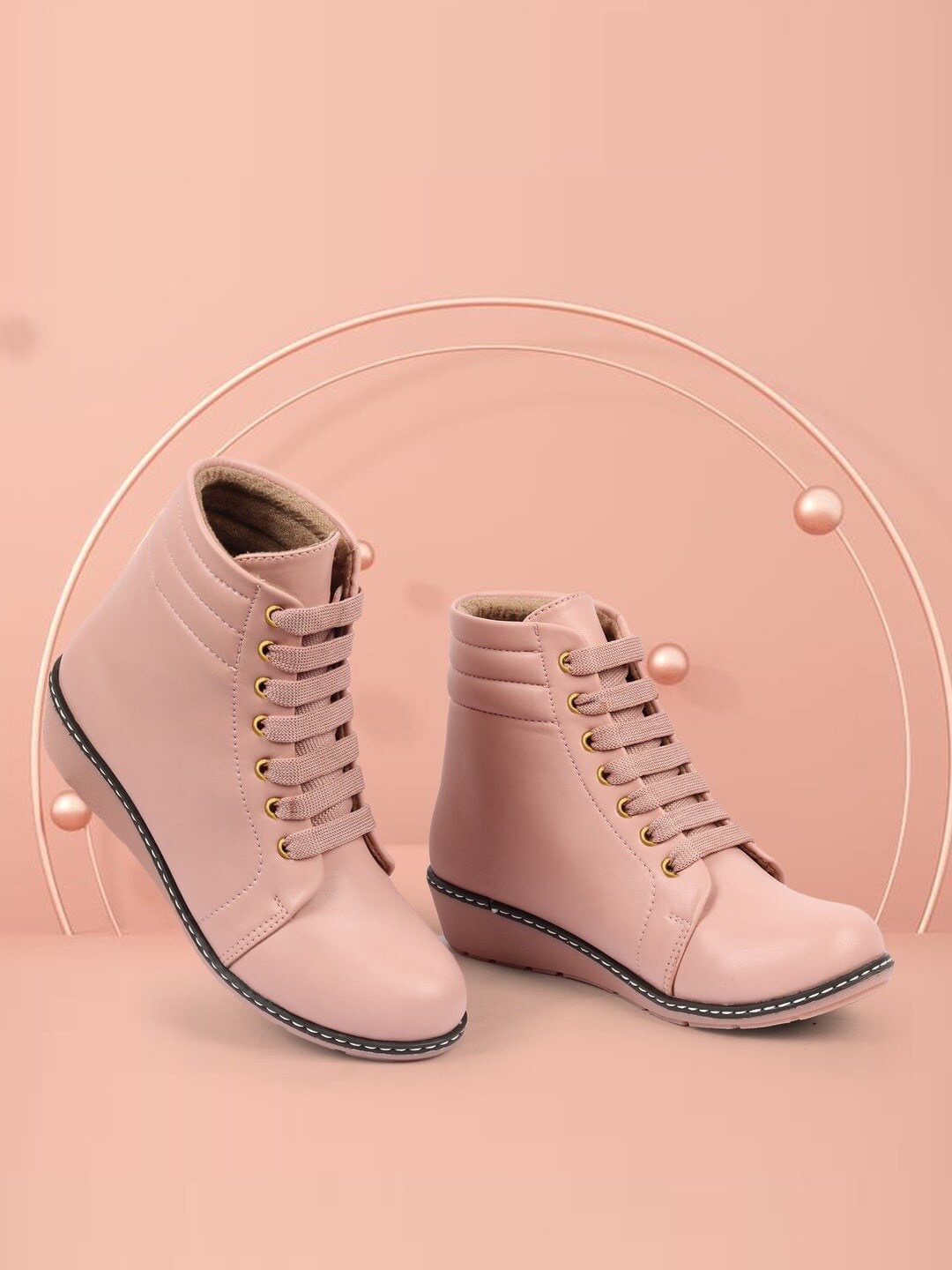 

Alishtezia Women Pink Solid Regular Boots