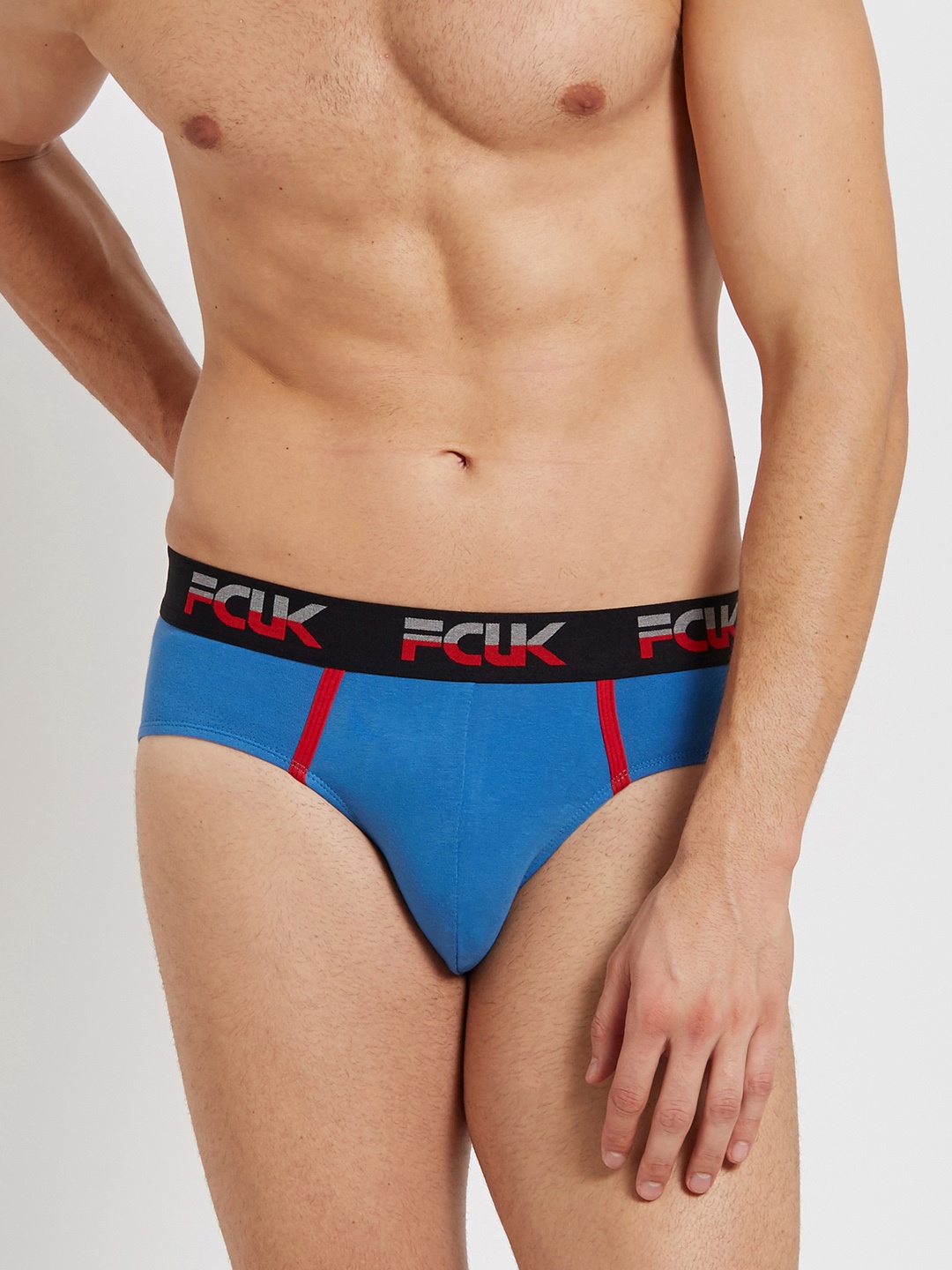 

FCUK Men Blue Active Low-Rise Briefs CBR09
