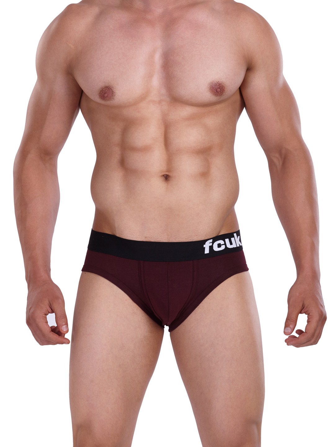 

FCUK Men Burgundy REBEL Hip Briefs CBR11