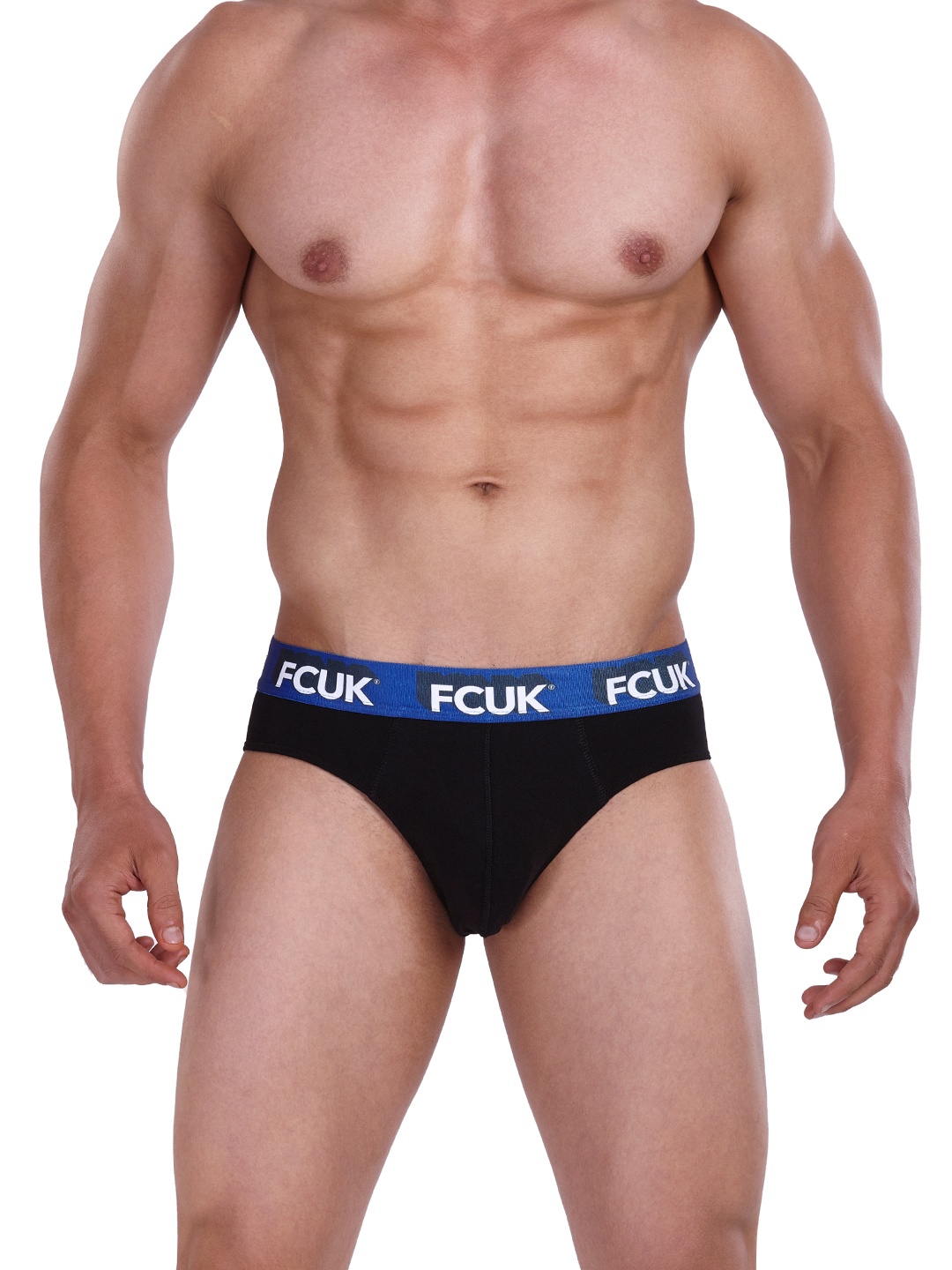 

FCUK Marque Men Black Hip Briefs CBR13