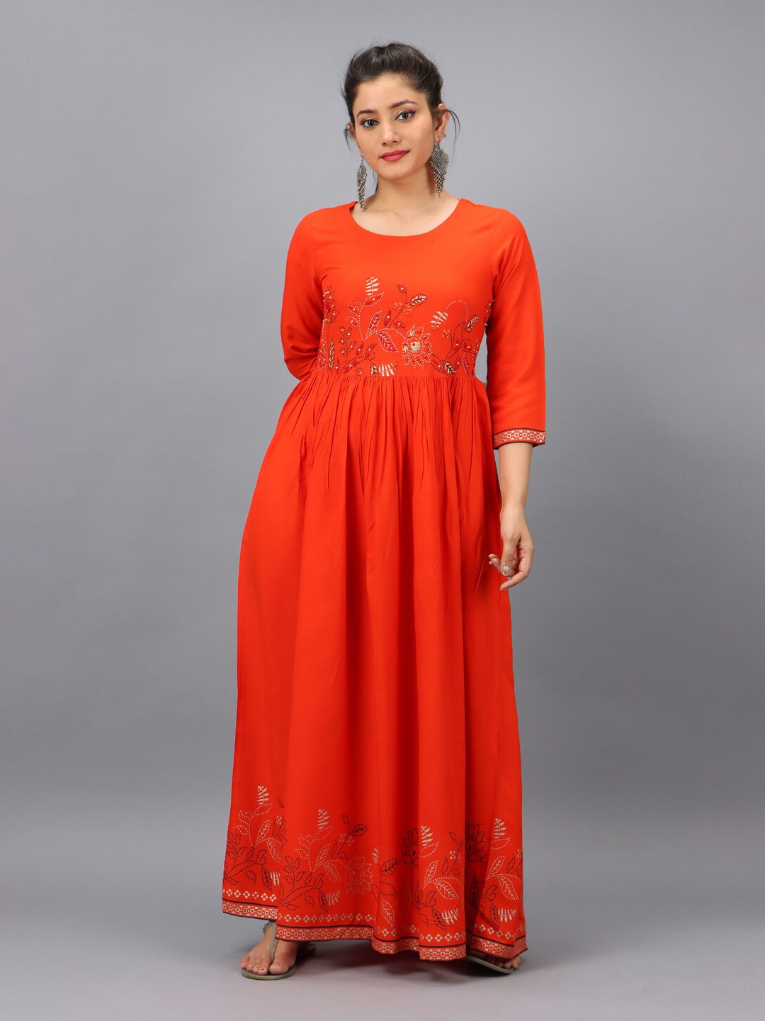 

KALINI Women Orange Maxi Dress