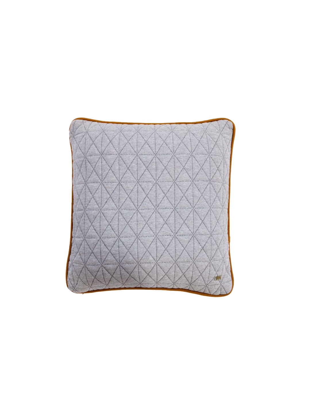 

Pluchi Grey Melange Geometric Pure Cotton Knitted Square Cushion Cover