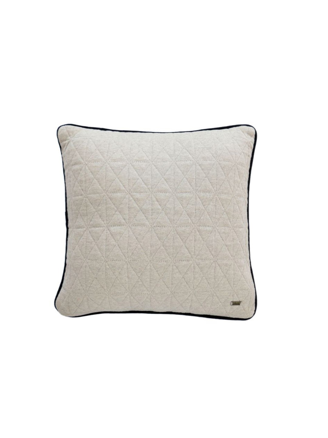 

Pluchi Off White & Grey Geometric Square Pure Cotton Knitted Cushion Cover