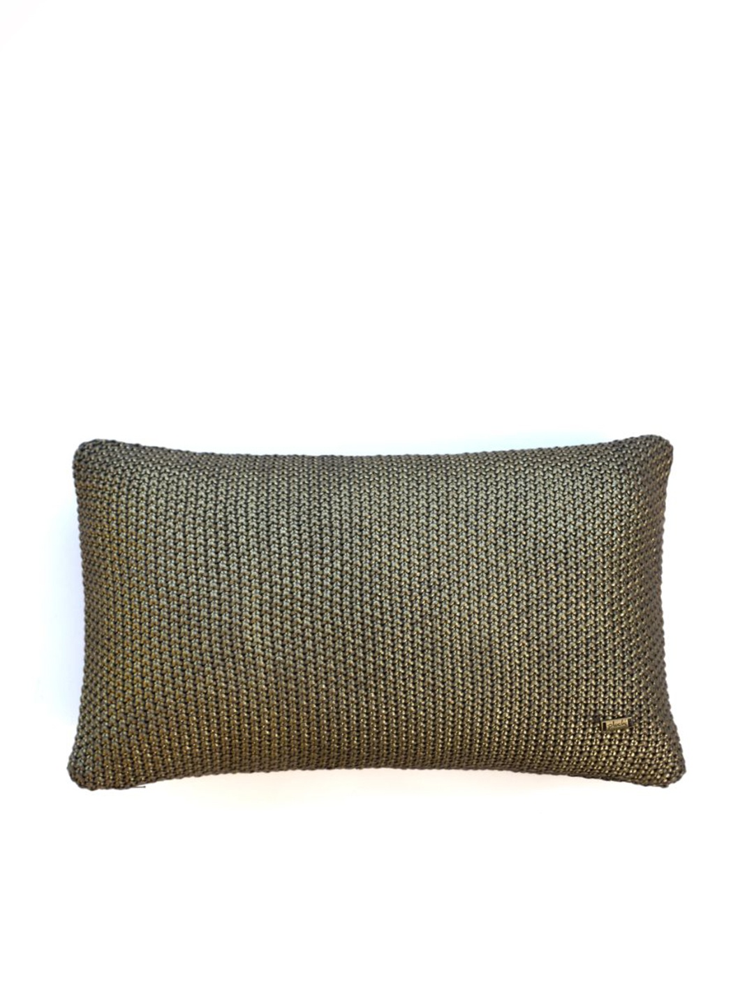 

Pluchi Gold-Toned Rectangle Pure Cotton Knitted Cushion Cover