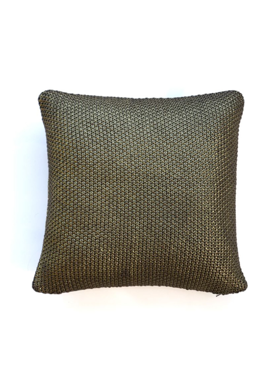 

Pluchi Gold-Toned Pure Cotton Knitted Cushion Cover