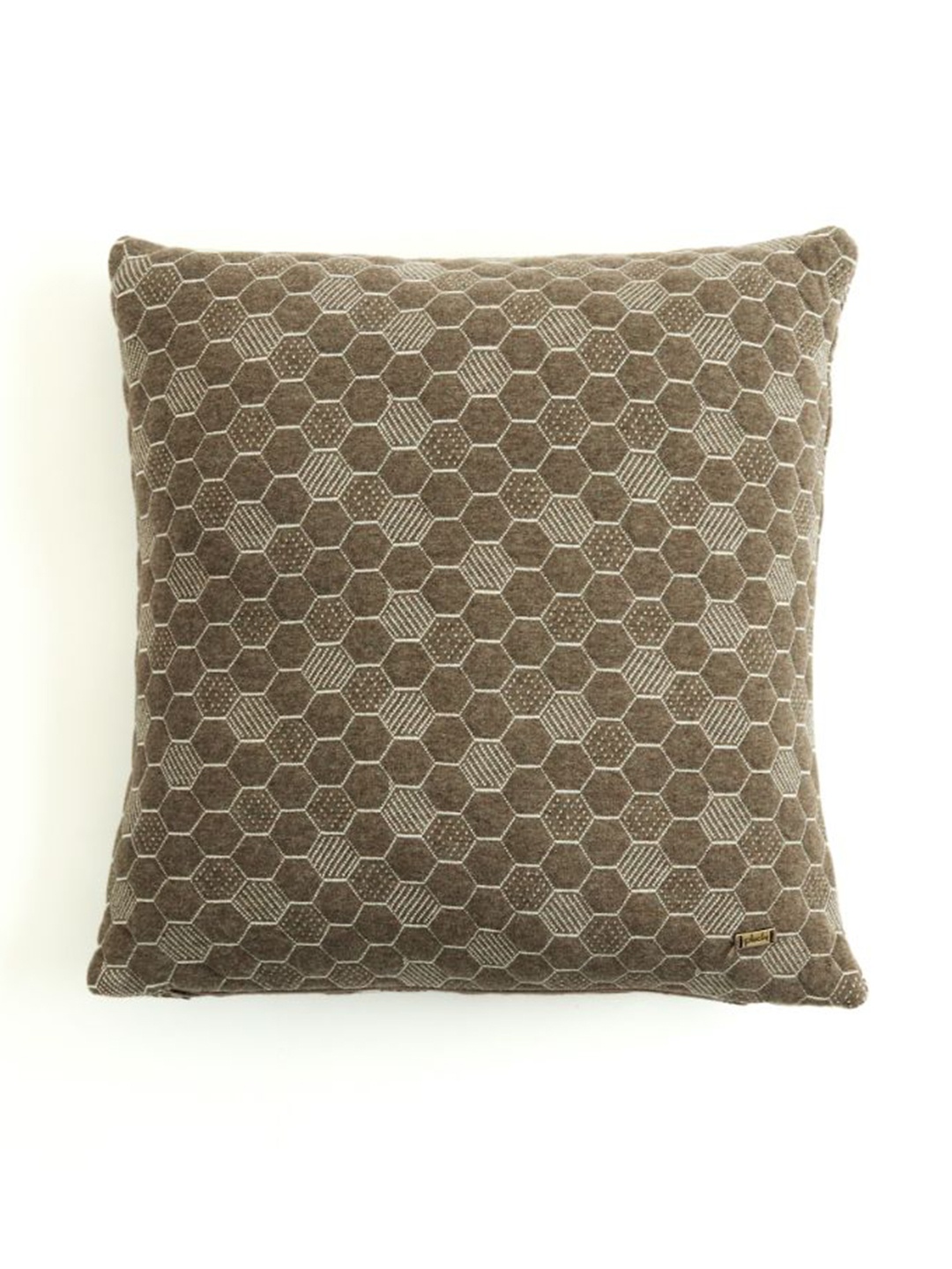 

Pluchi Brown Cotton Knitted Cushion Cover