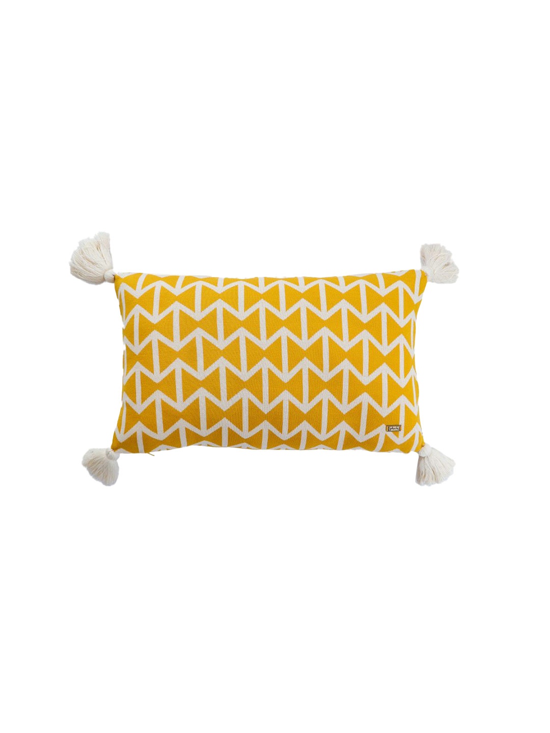 

Pluchi Yellow & White Geometric Rectangle Cotton Cushion Covers