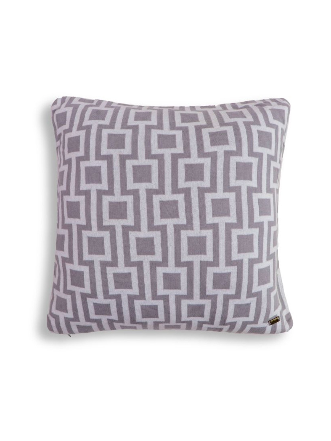 

Pluchi Grey Melange & White Geometric Square Cotton Cushion Covers