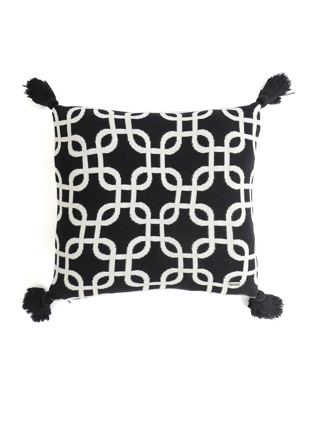 

Pluchi Black & White Geometric Square Cotton Cushion Covers