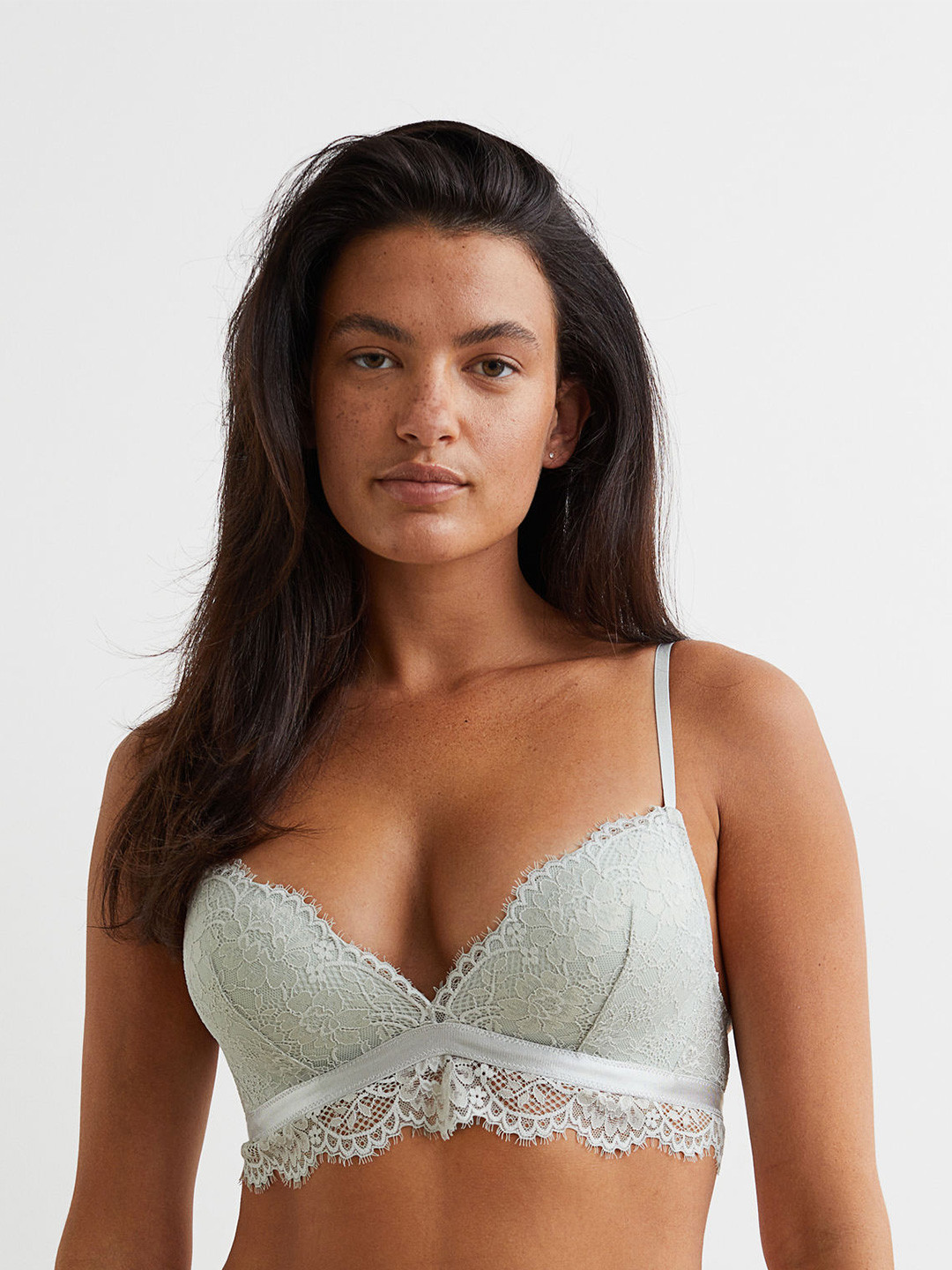 

H&M Women Green Push-Up Lace Bralette