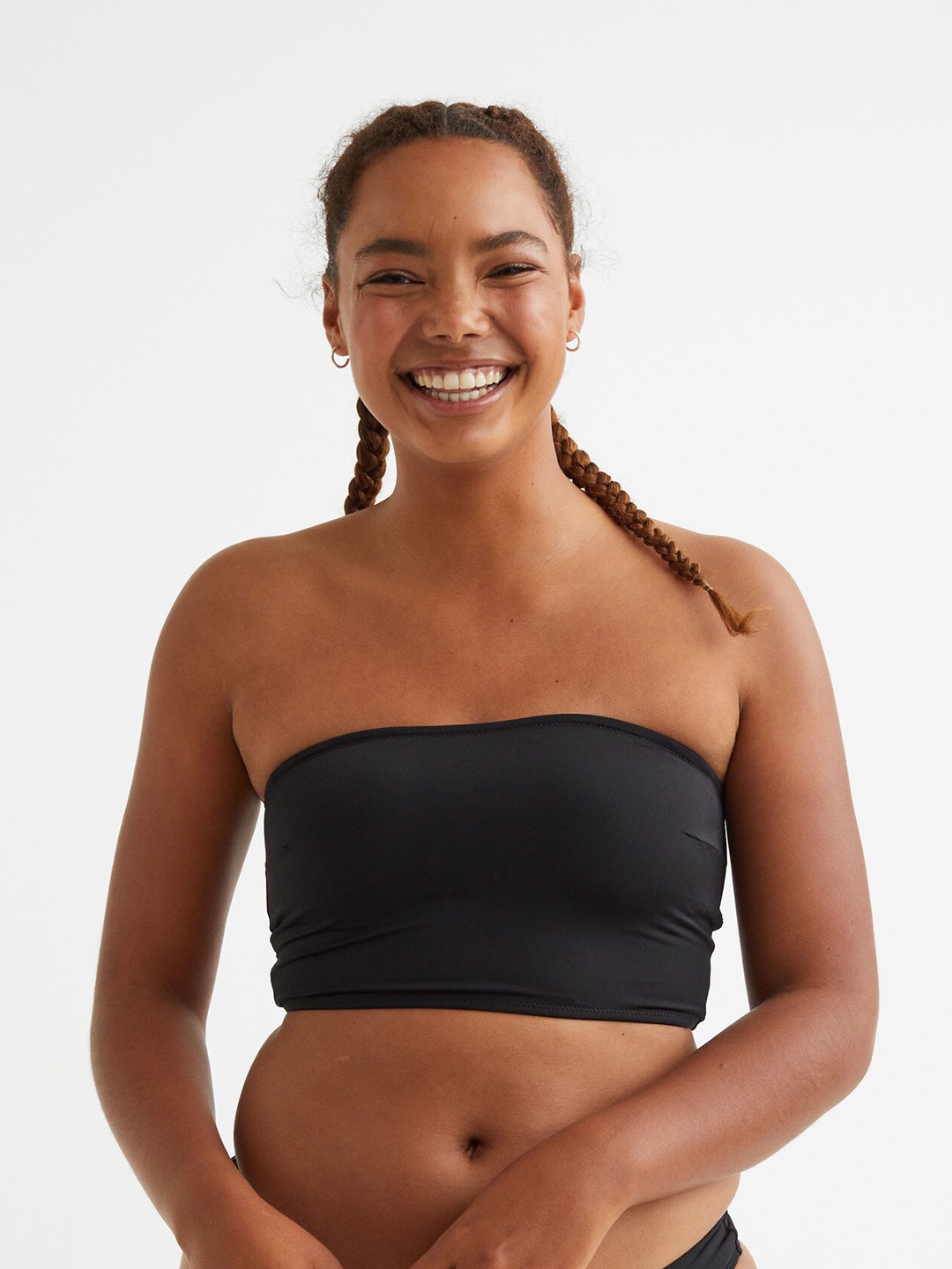 

H&M Women Black Bandeau Bikini Top