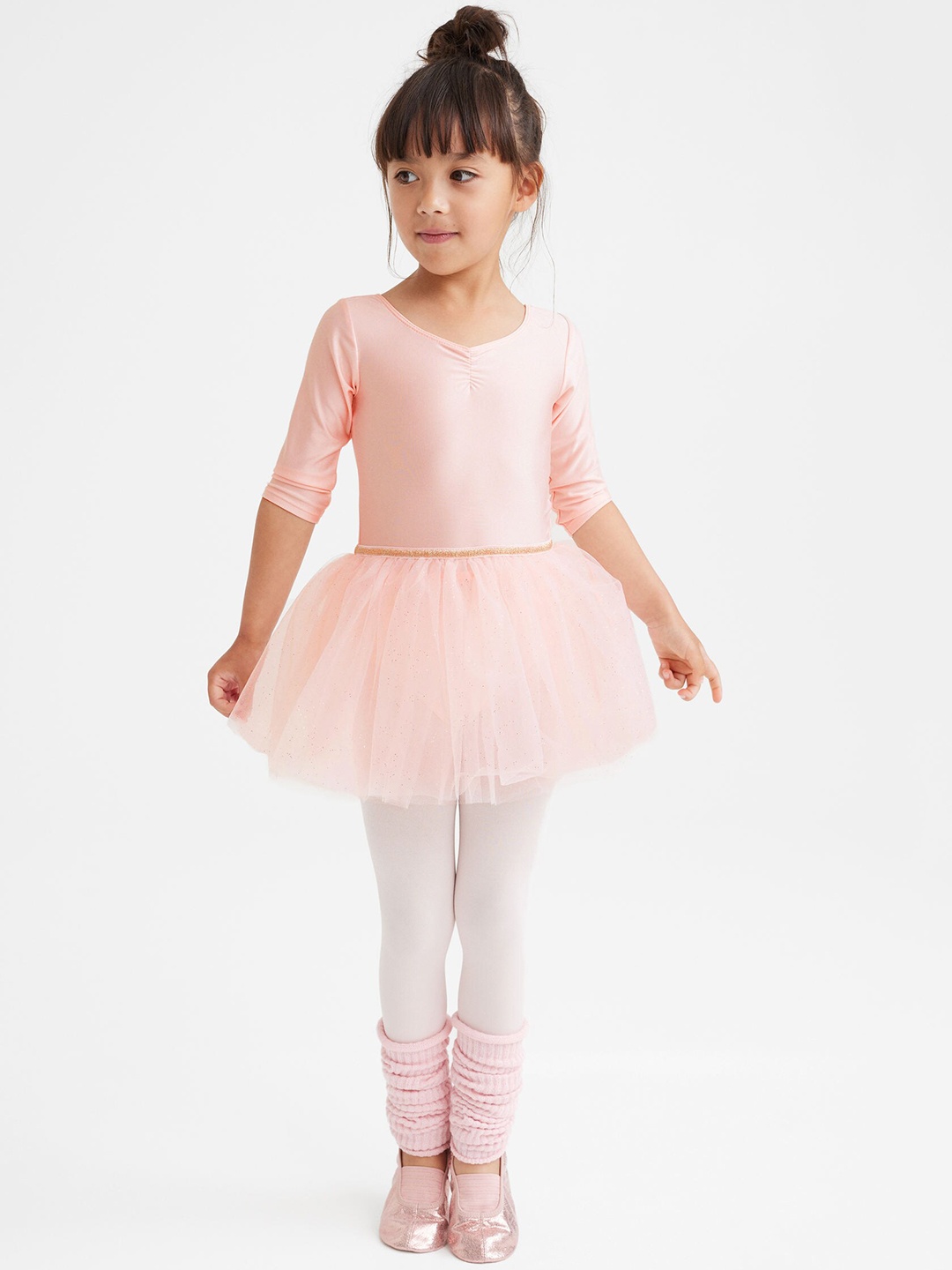 

H&M Girls Pink Mini Tulle-Skirt Dance Dress