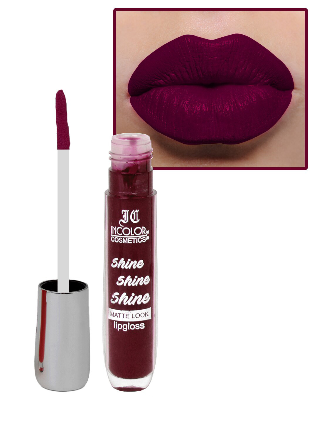 

INCOLOR Shine Shine Shine Long-Wearing Lightweight Matte Look Lip Gloss 8ml - Shade 03, Purple