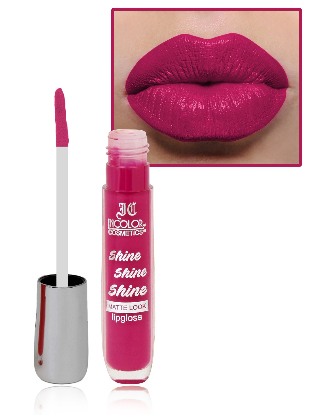 

INCOLOR Shine Shine Shine Long-Wearing Lightweight Matte Look Lip Gloss 8ml - Shade 01, Pink