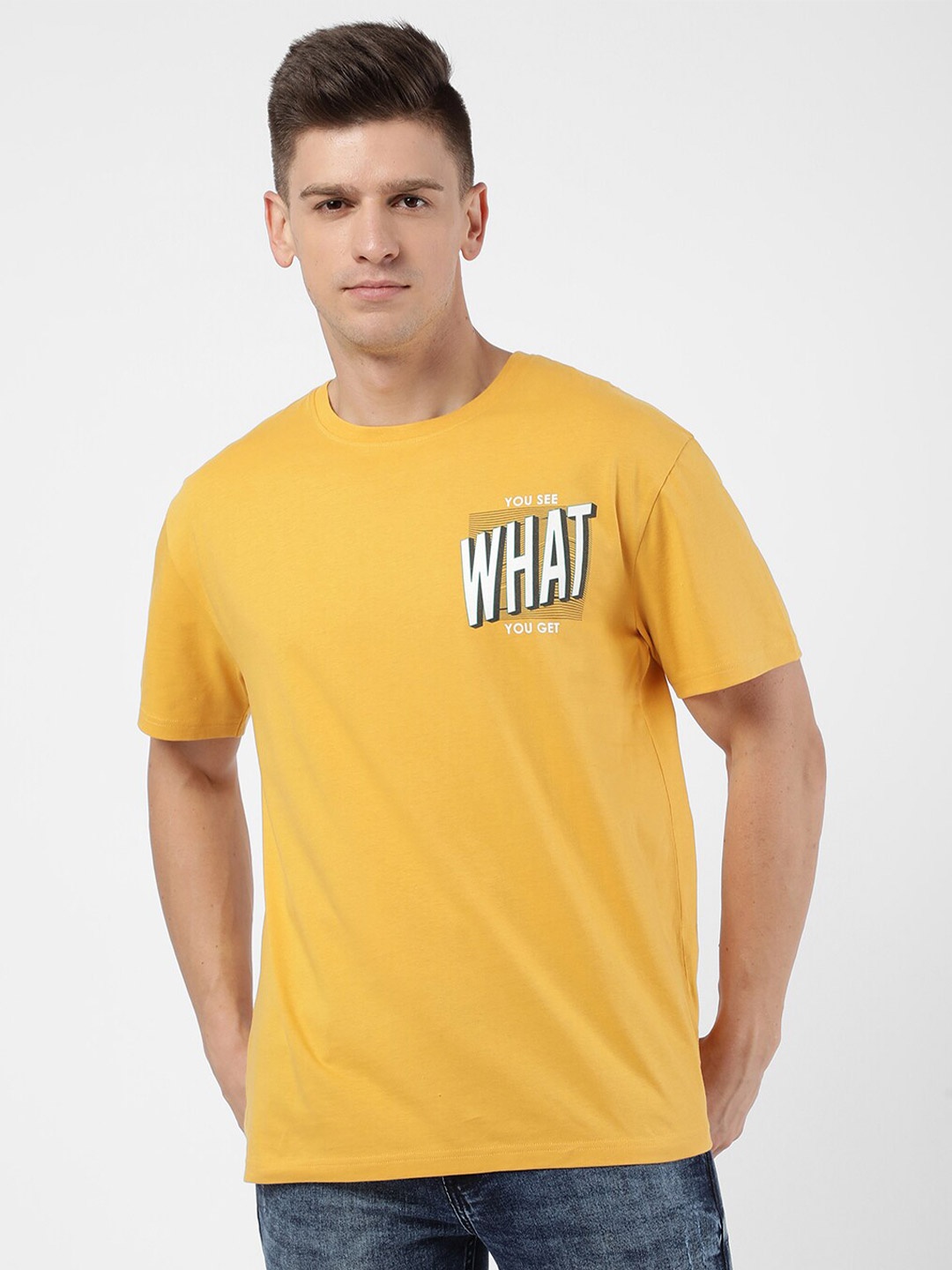 

R&B Men Yellow T-shirt