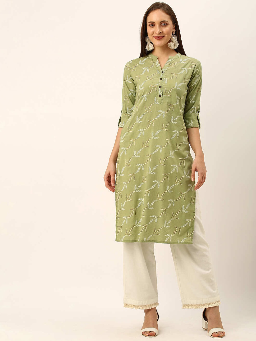 

ZOLA Women Green Printed Kurta