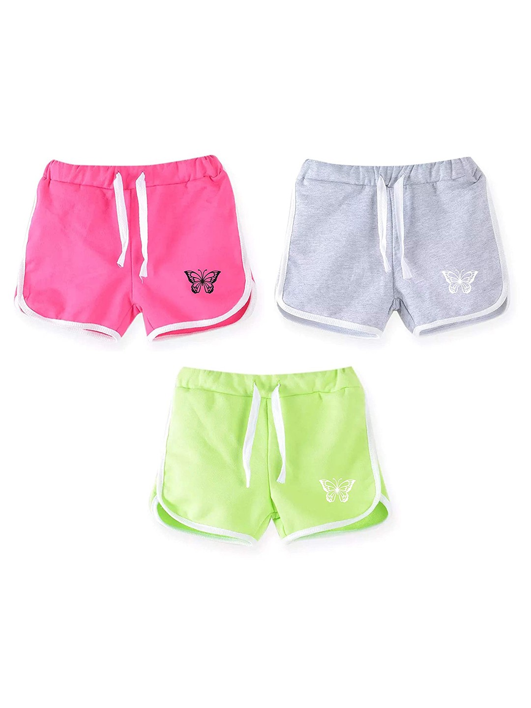 

KYDA KIDS Girls Pack Of 3 Sports Shorts, Pink